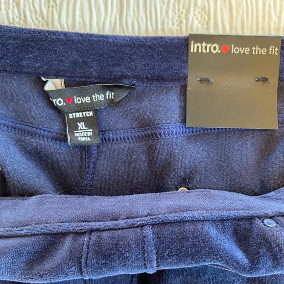 NWT Velvet Leggings navy blue size XL - Picture 3 of 10